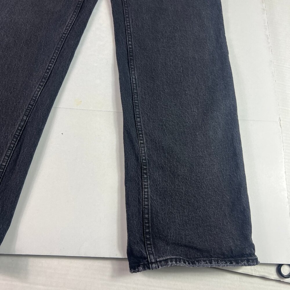 Abercrombie Fitch Jeans Women's 28x30* Low Rise Baggy Black Faded Denim Tag 25R - Picture 6 of 16